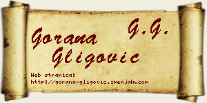Gorana Gligović vizit kartica